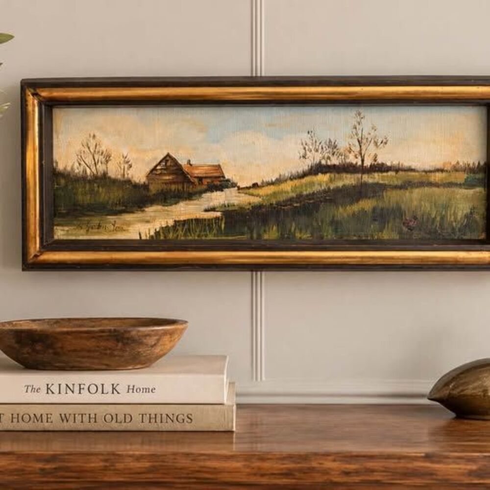 Vintage L. Johnston Framed Landscape Oil Painting